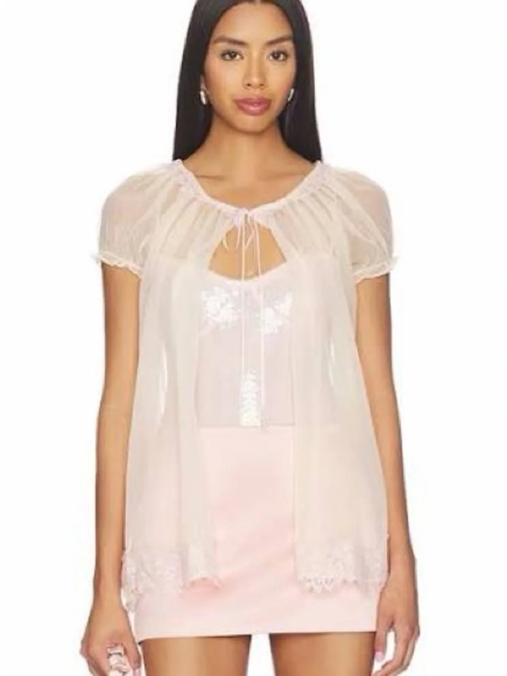 x REVOLVE Bali Good Graces Bodysuit in Soft Pink FREE PEOPLE